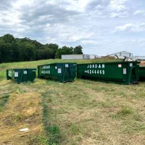 multiple sizes of roll off dumpsters